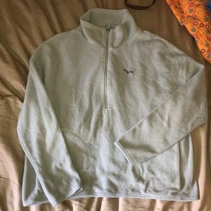 vs pink fleece quarter zip